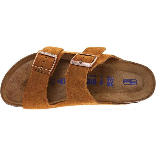 Birkenstock-Men's Arizona Suede with Soft Footbed Slide Mink Suede