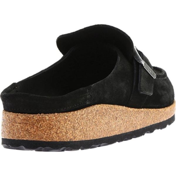 Birkenstock-Women's Buckley Moc Toe Suede Clog Black Suede