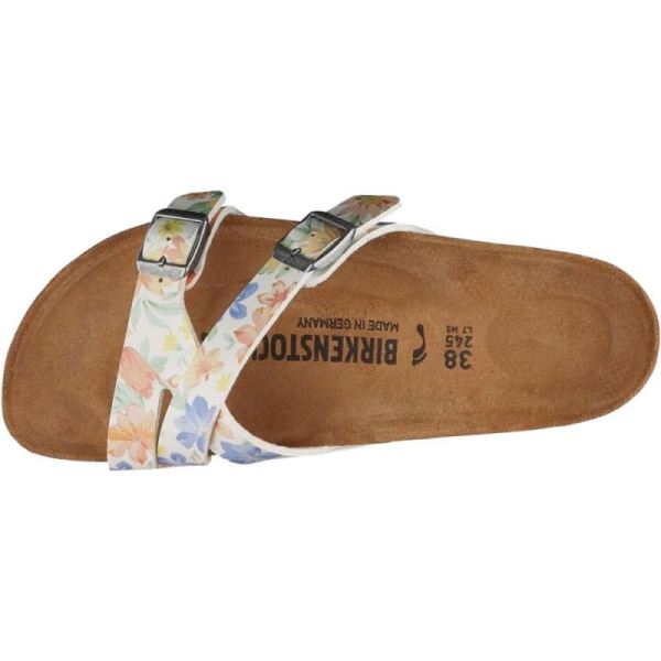 Birkenstock-Women's Yao Birko-Flor Slide Supernatural Flower White Birko-Flor