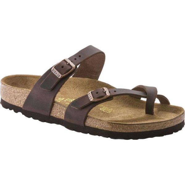 Birkenstock-Women's Mayari Oiled Leather Thong Sandal Habana Oiled Leather