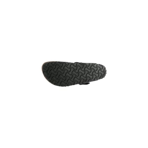 Birkenstock-Women's Gizeh Birko Flor Thong Sandal Black Patent Birko Flor