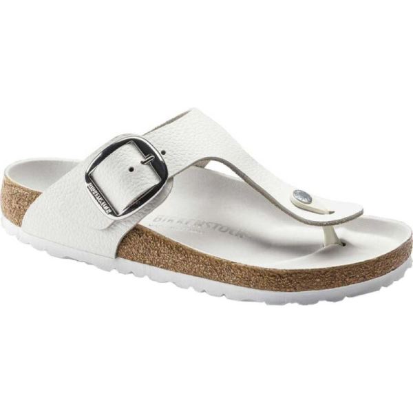 Birkenstock-Women's Gizeh Big Buckle Thong Sandal White Leather