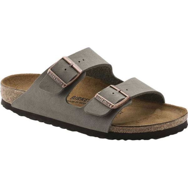 Birkenstock-Men's Arizona Birkibuc Slide Stone Birkibuc