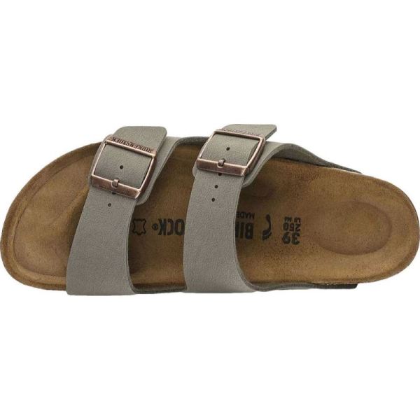 Birkenstock-Men's Arizona Birkibuc Slide Stone Birkibuc