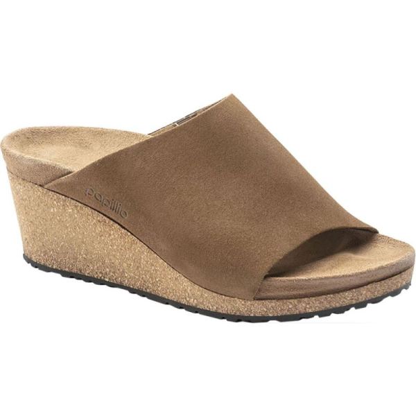 Birkenstock-Women's Papillio Namica Suede Wedge Slide Tea Suede