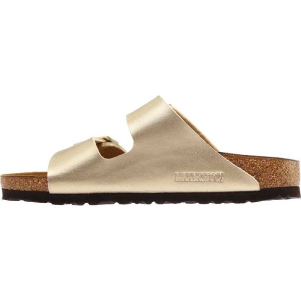 Birkenstock-Women's Arizona Birko-Flor Slide Gold Birko-Flor