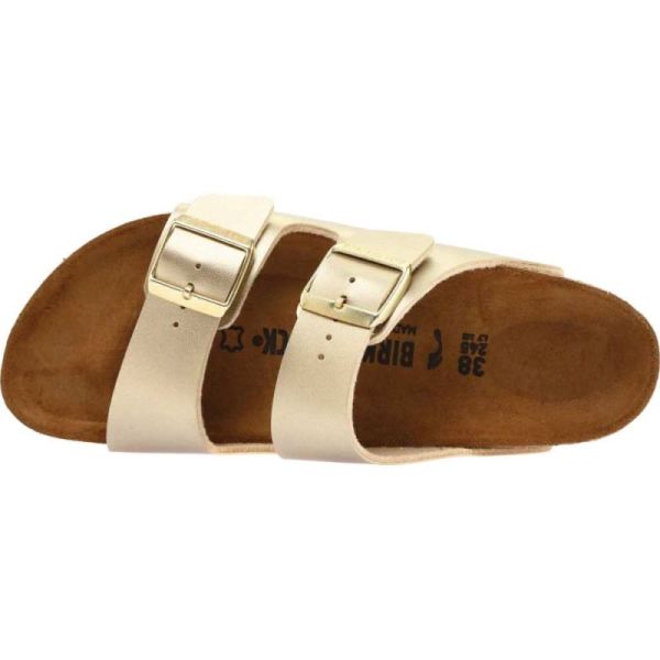 Birkenstock-Women's Arizona Birko-Flor Slide Gold Birko-Flor