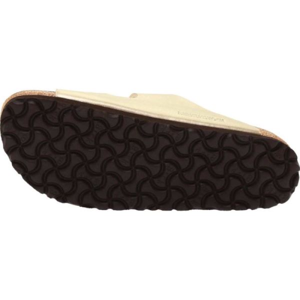 Birkenstock-Women's Arizona Birko-Flor Slide Gold Birko-Flor