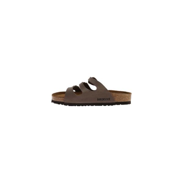 Birkenstock-Women's Florida Birkibuc Soft Footbed Mocha Birkibuc