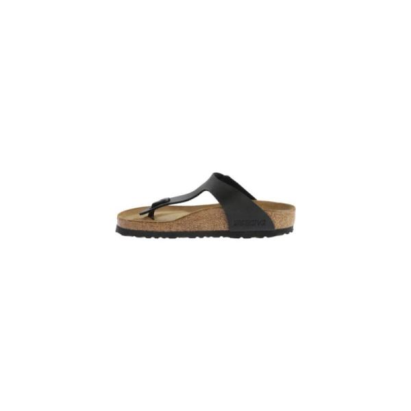 Birkenstock-Women's Gizeh Birko Flor Thong Sandal Black Birko Flor