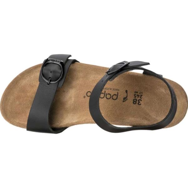 Birkenstock-Women's Papillio Soley Ankle Strap Wedge Sandal Black Leather 2
