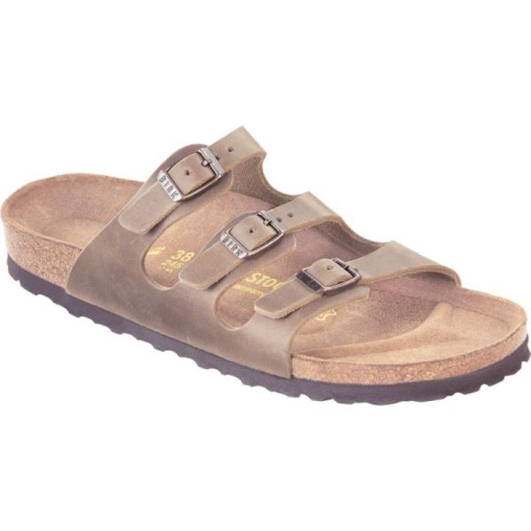 Birkenstock-Women's Florida Oiled Leather with Soft Footbed Tobacco Oiled Leather