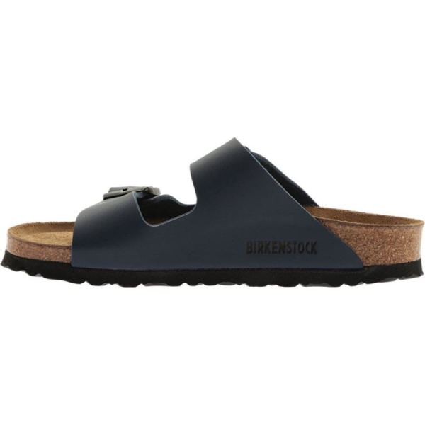 Birkenstock-Men's Arizona Soft Footbed Birko-Flor Slide Navy Birko-Flor