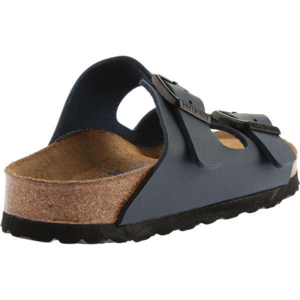 Birkenstock-Men's Arizona Soft Footbed Birko-Flor Slide Navy Birko-Flor