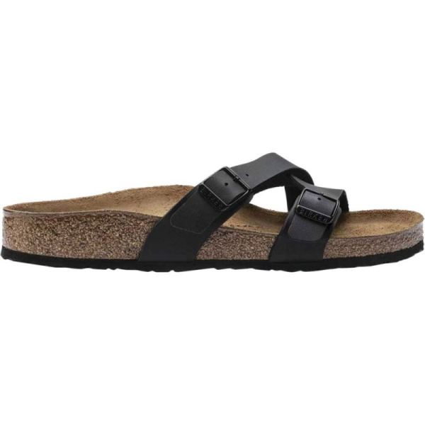 Birkenstock-Women's Yao Birko-Flor Slide Black Birko-Flor