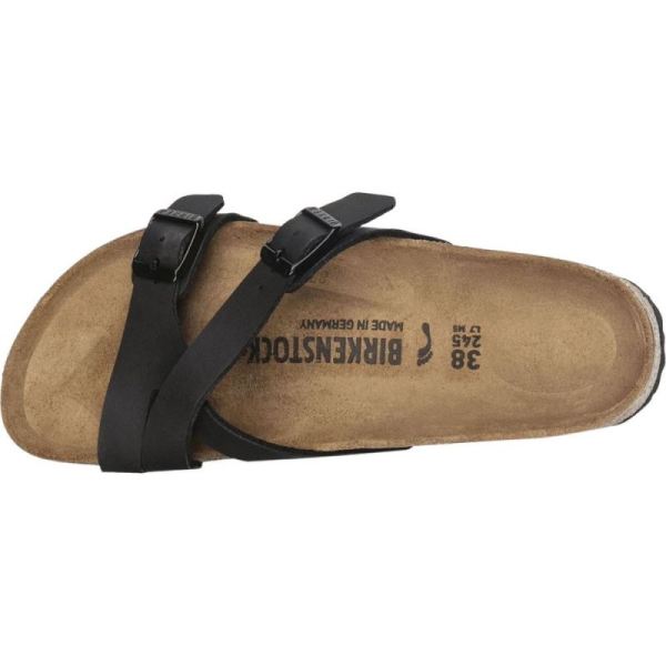 Birkenstock-Women's Yao Birko-Flor Slide Black Birko-Flor