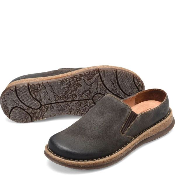 Born | For Men Bryson Clog Slip-Ons & Lace-Ups - Dark Concrete Distressed (Grey)