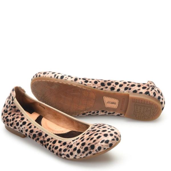 Born | For Women Julianne Flats - Black Natural Leopard (Animal Print)