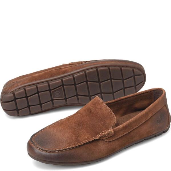Born | For Men Allan Slip-Ons & Lace-Ups - Rust Tobacco Distressed (Brown)