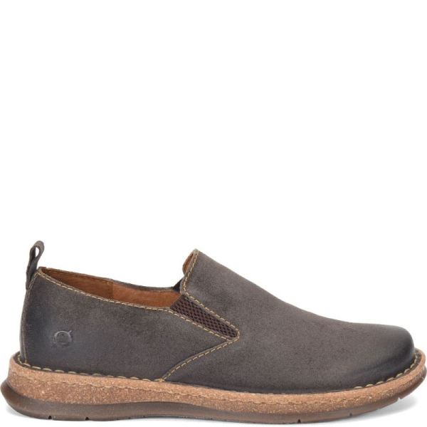 Born | For Men Bryson Slip-Ons & Lace-Ups - Dark Concrete Distressed (Grey)