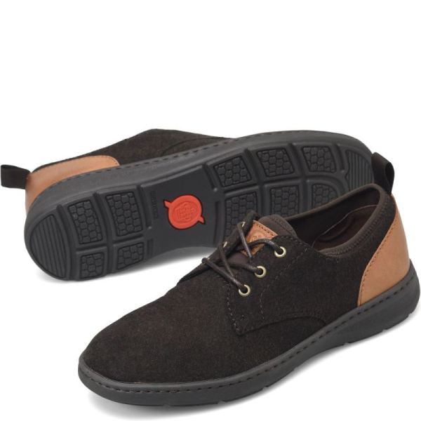 Born | For Men Marcus Slip-Ons & Lace-Ups - Dark Brown Wool Combo (Brown)