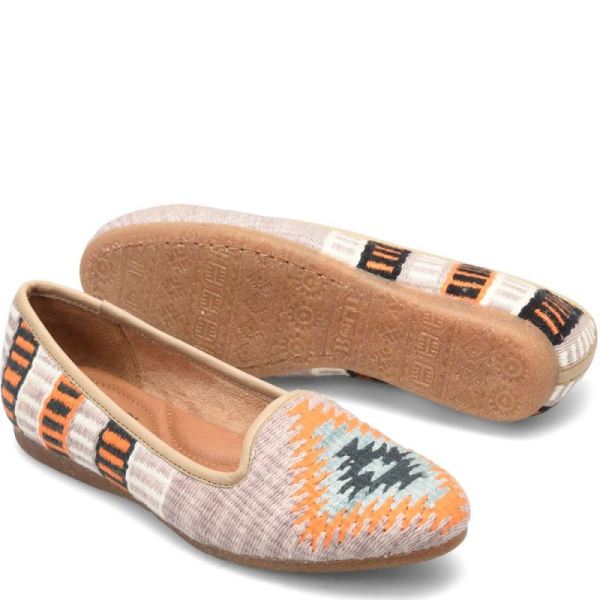 Born | For Women Giselle Flats - Taupe Cotton Fabric (Multicolor)