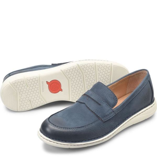 Born | For Men Taylor Slip-Ons & Lace-Ups - Navy Blue Night Nubuck (Blue)