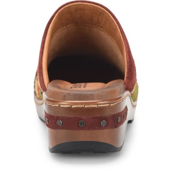 Born | For Women Bandy Blanket Clogs - Red Blanket Combo (Green)