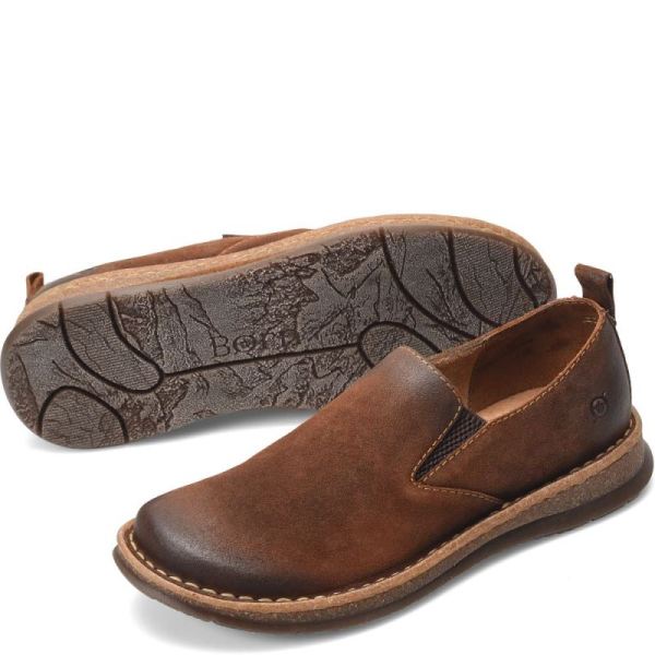 Born | For Men Bryson Slip-Ons & Lace-Ups - Glazed Ginger Distressed (Brown)