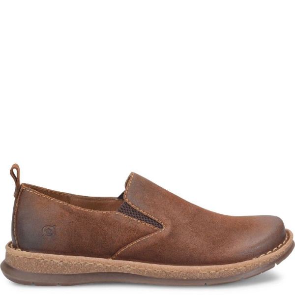 Born | For Men Bryson Slip-Ons & Lace-Ups - Glazed Ginger Distressed (Brown)