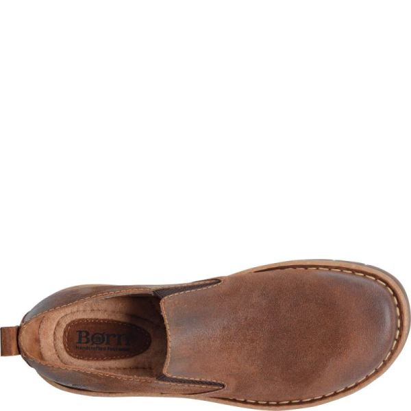 Born | For Men Bryson Slip-Ons & Lace-Ups - Glazed Ginger Distressed (Brown)