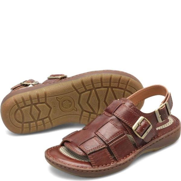 Born | For Men Miguel Sandals - Dark Tan Bourbon (Brown)