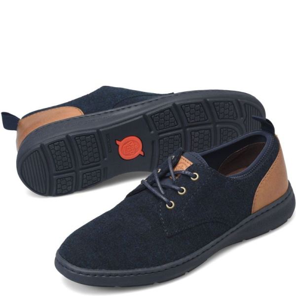 Born | For Men Marcus Slip-Ons & Lace-Ups - Navy Wool Combo (Blue)