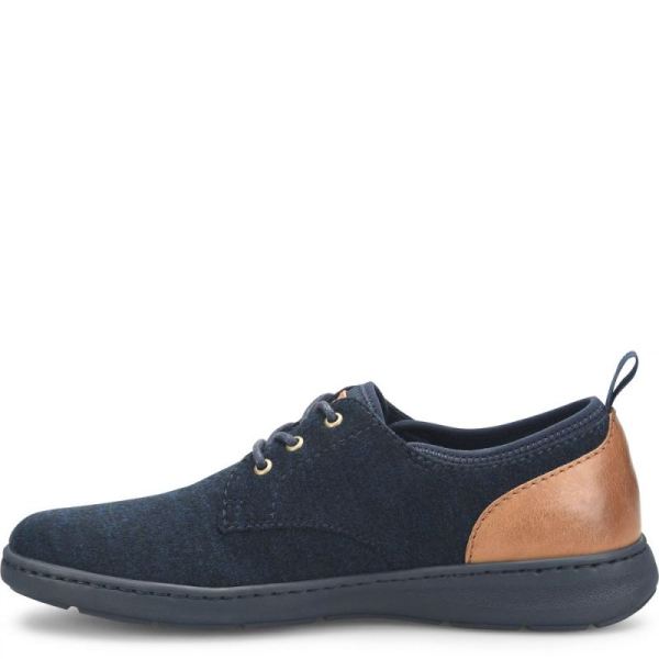 Born | For Men Marcus Slip-Ons & Lace-Ups - Navy Wool Combo (Blue)