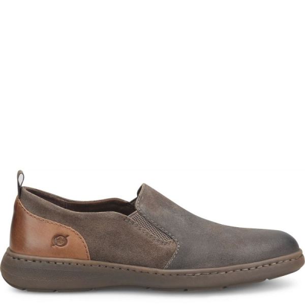 Born | For Men Morgan Slip-Ons & Lace-Ups - Dark Mud Distressed (Grey)