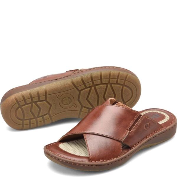 Born | For Men Marco Sandals - Dark Tan Bourbon (Brown)