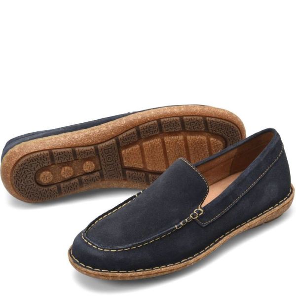 Born | For Men Naldo Slip-Ons & Lace-Ups - Navy Distressed Nubuck (Blue)