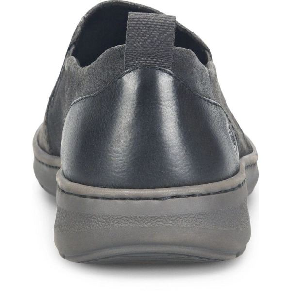 Born | For Men Morgan Slip-Ons & Lace-Ups - Dark Carbon Distressed (Grey)