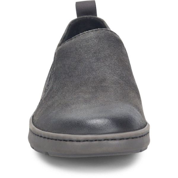Born | For Men Morgan Slip-Ons & Lace-Ups - Dark Carbon Distressed (Grey)