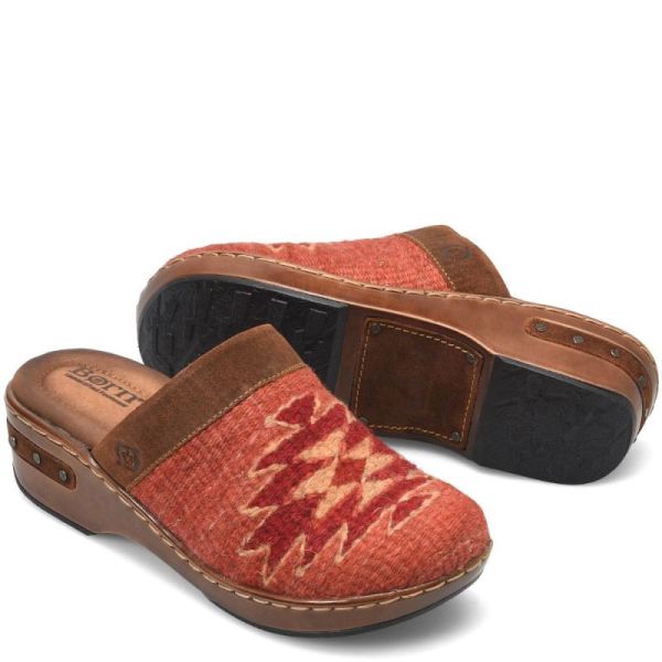 Born | For Women Bandy Blanket Clogs - Rust Blanket Combo (Brown)