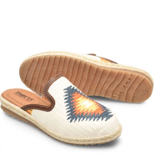 Born | For Women Gretta Clogs - Winter White Cotton (Multicolor)