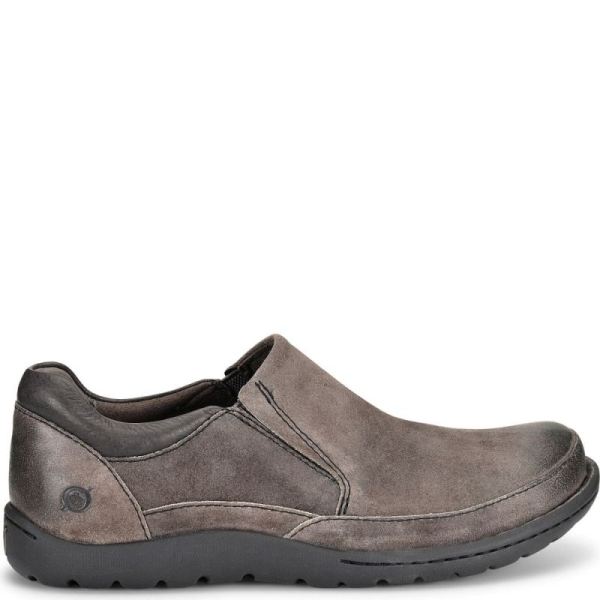Born | For Men Nigel Slip On Slip-Ons & Lace-Ups - Grey Combo Distressed (Grey)