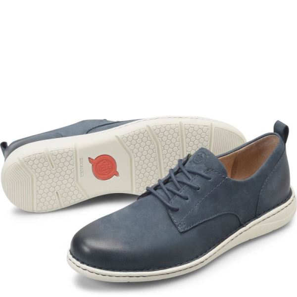 Born | For Men Todd Slip-Ons & Lace-Ups - Navy Blue Night Nubuck (Blue)