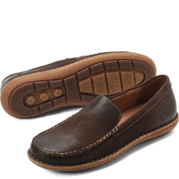 Born | For Men Naldo Slip-Ons & Lace-Ups - Dark Brown Nubuck (Brown)