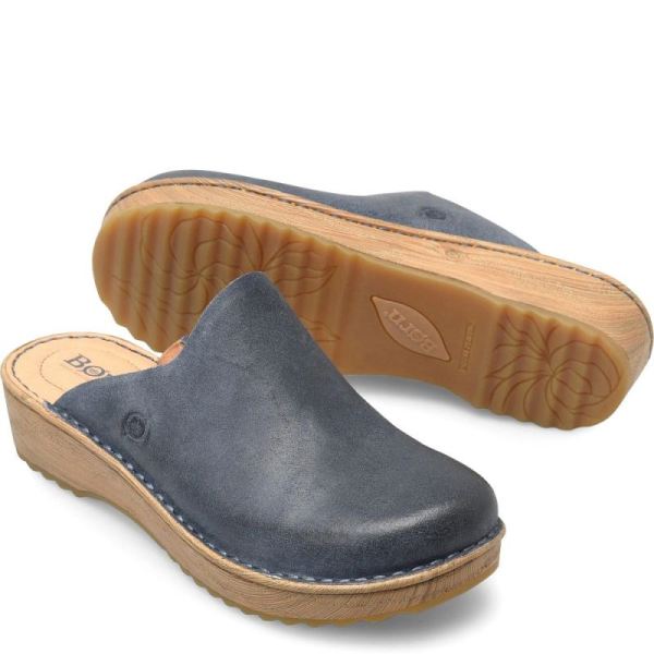 Born | For Women Andy Clogs - Light Jeans Distressed (Blue)