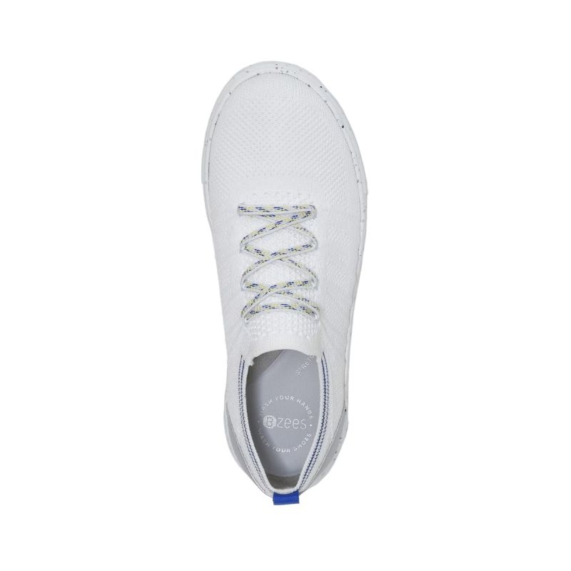 Bzees Women's March On SneakerWhite Knit | New Arrivals