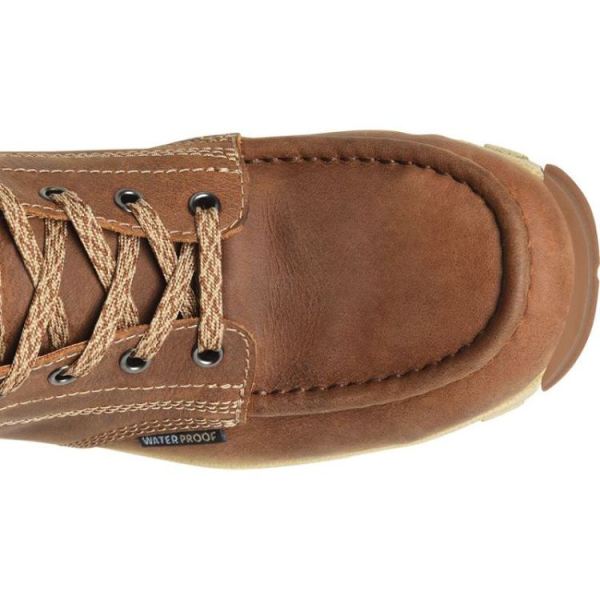 CAROLINA | MEN'S S-117 ALUMINUM TOE MOC TOE in BROWN