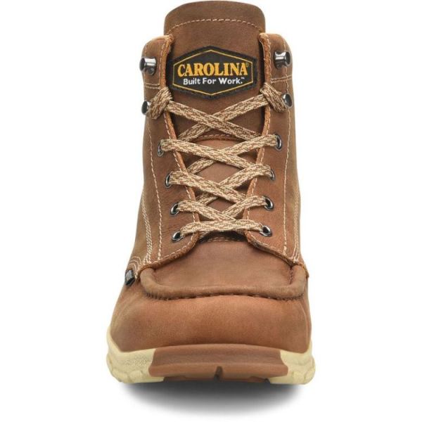 CAROLINA | MEN'S S-117 ALUMINUM TOE MOC TOE in BROWN