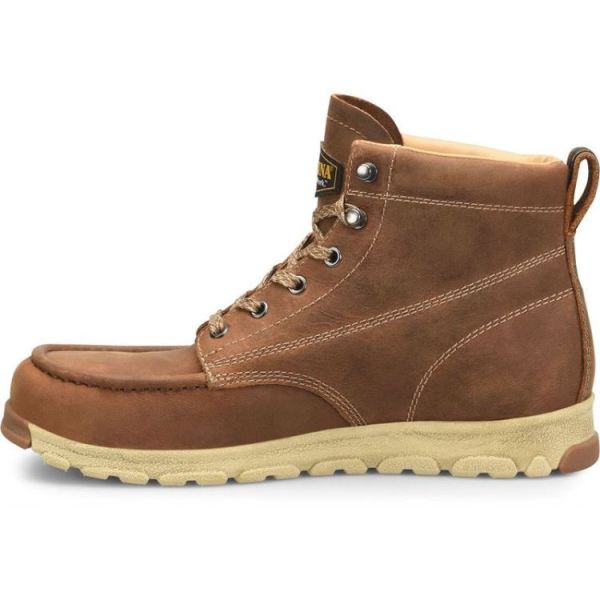CAROLINA | MEN'S S-117 ALUMINUM TOE MOC TOE in BROWN