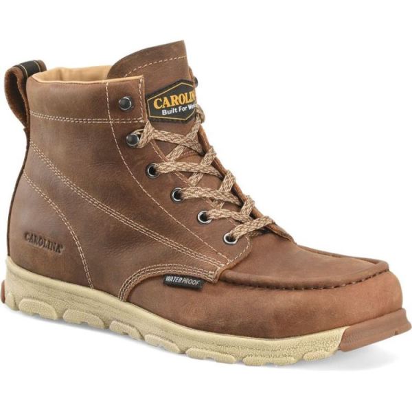 CAROLINA | MEN'S S-117 ALUMINUM TOE MOC TOE in BROWN